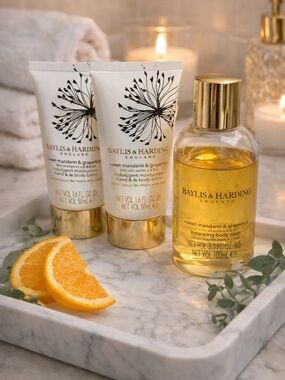 Baylis & Harding Sweet Mandarin Grapefruit Gift Set Spa Body Luxury Bath Set New